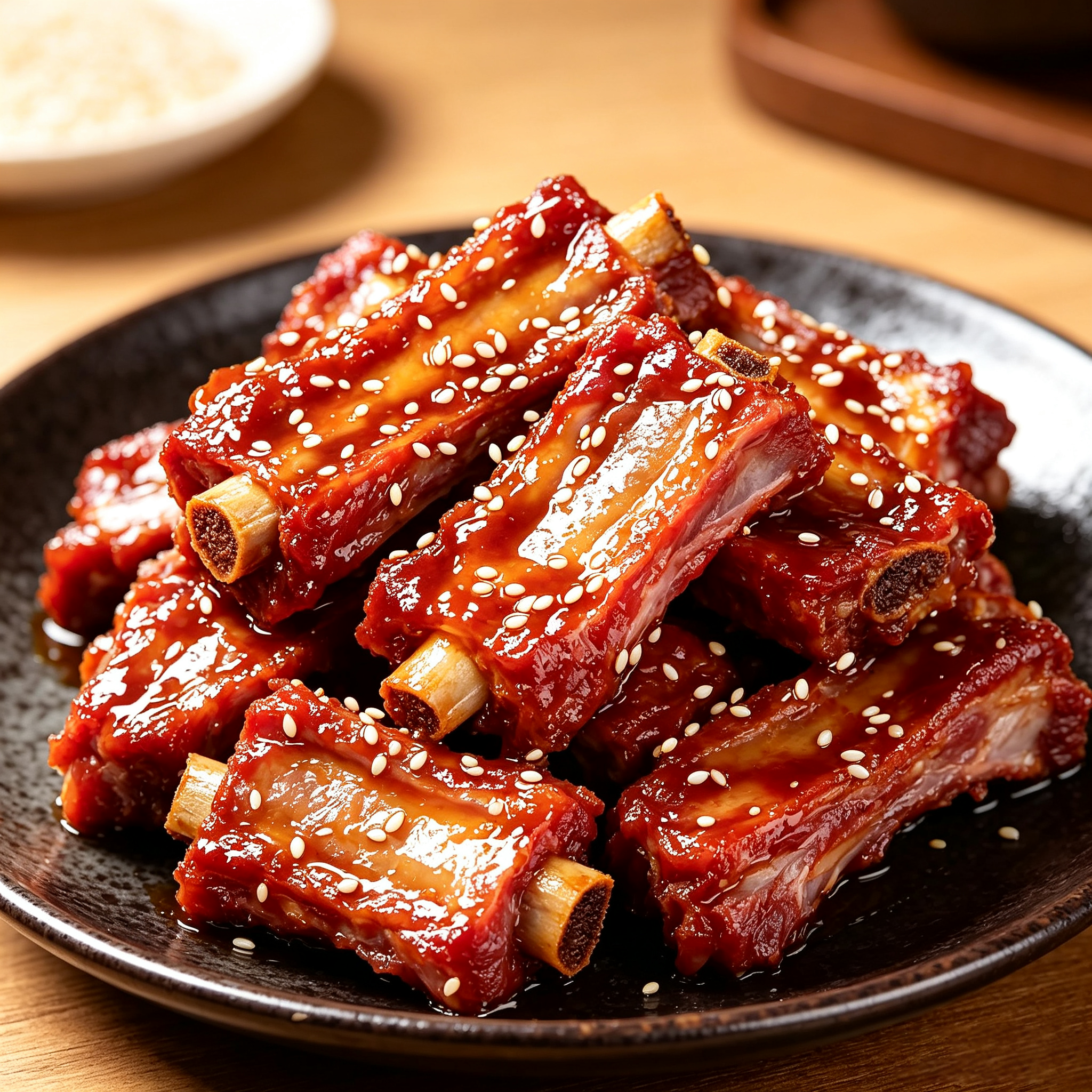 Black Pork Spare Ribs
